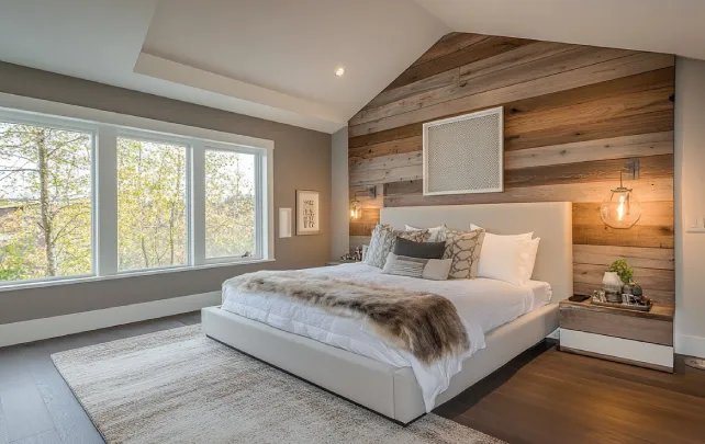 Bedroom with Wooden Accents-1