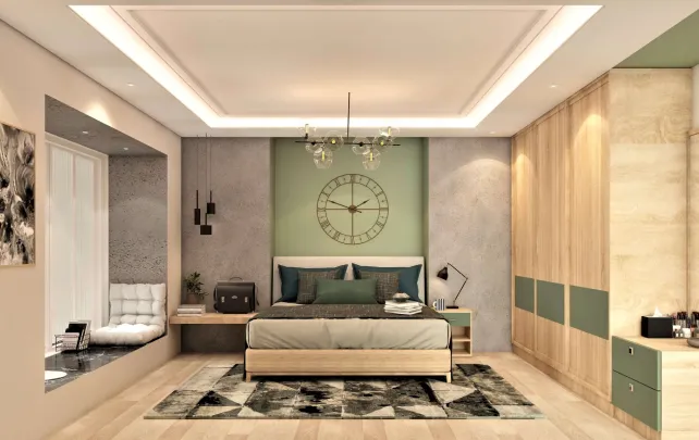 Bedroom with Wooden Accents-2