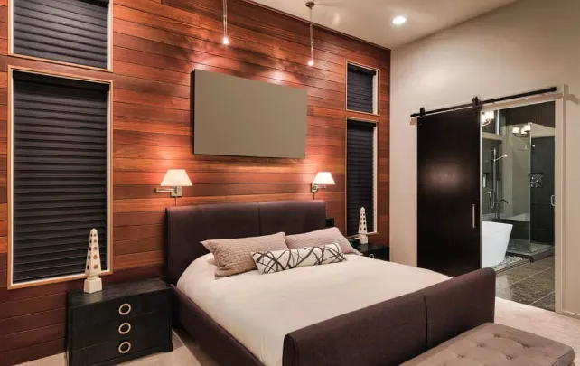 Bedroom with Wooden Accents-3
