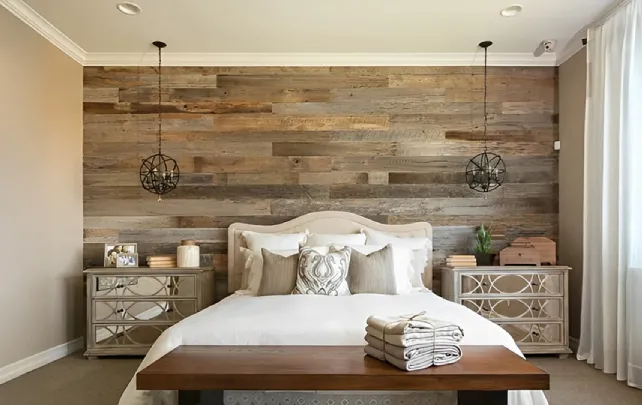 Bedroom with Wooden Accents-5