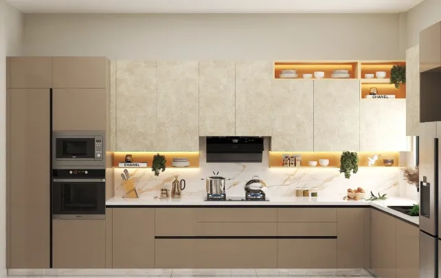 Modern L-Shape Kitchen Design -4