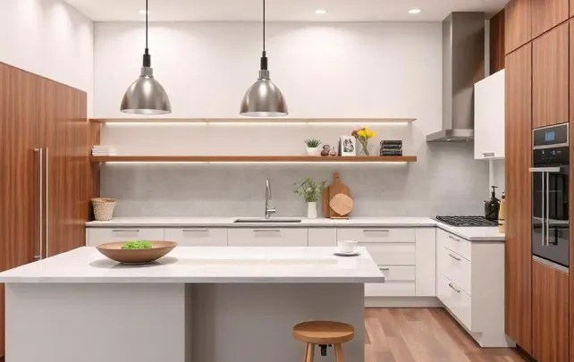 Modern L-Shape Kitchen Design -5