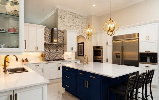 U-Shape Kitchen with Island-1