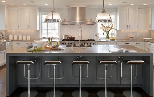 U-Shape Kitchen with Island-4
