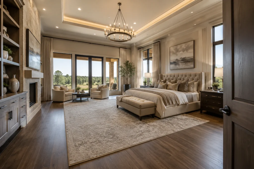 bedroom seating area