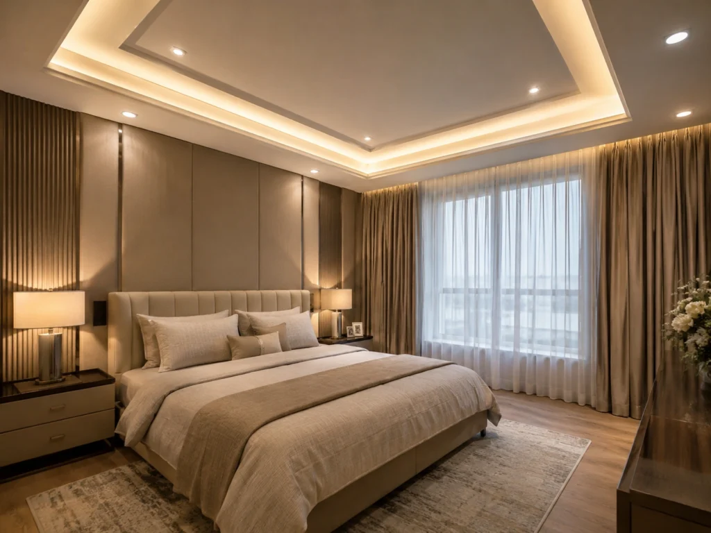 calm bedroom lighting