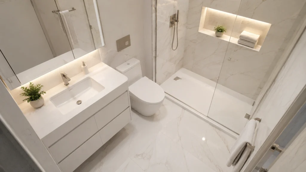 clean white bathroom