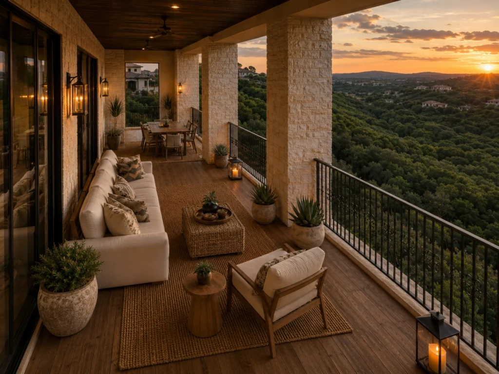 comfortable balcony furniture