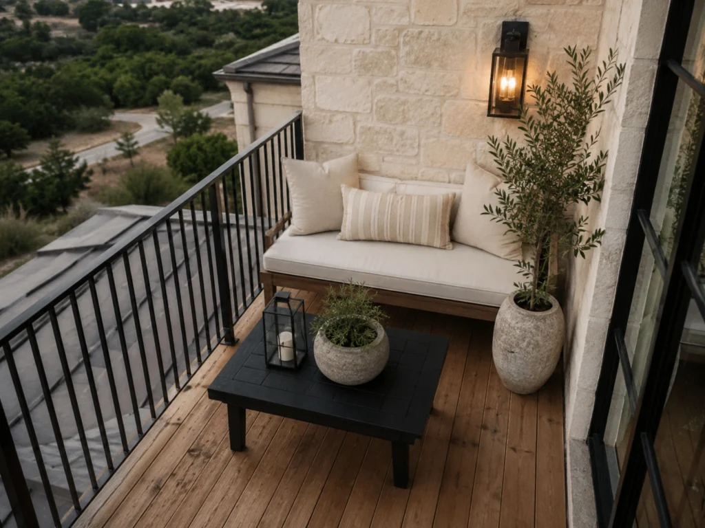 compact balcony decor