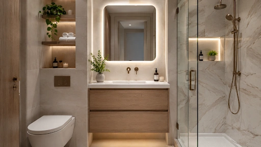 compact bathroom vanity