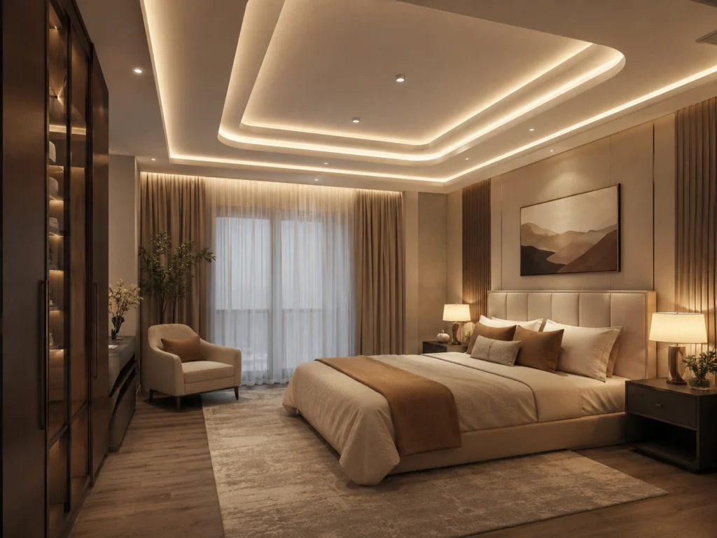 elegant bedroom ceiling