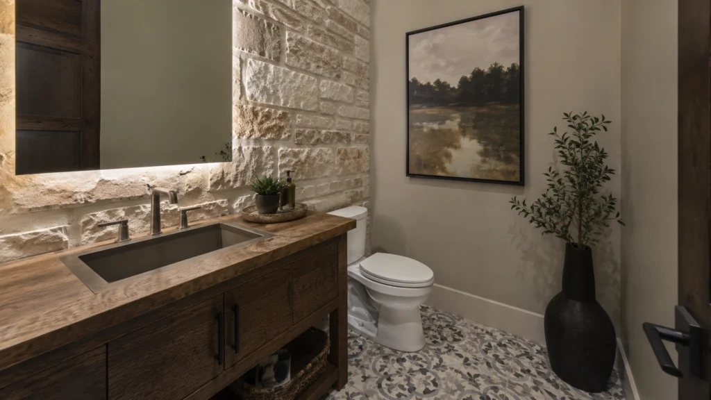 elegant powder room design stylish vanity