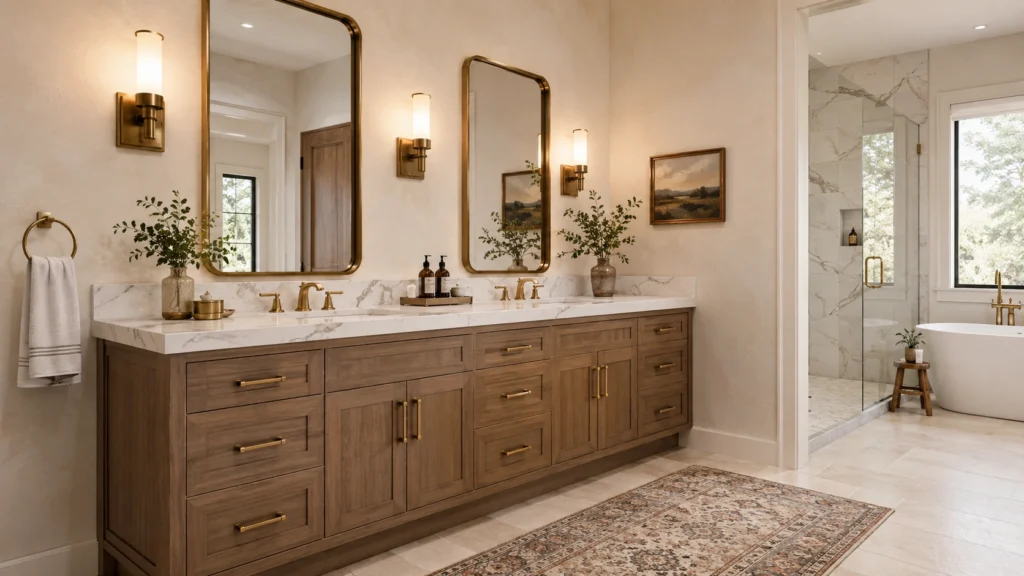 elegant texas bathroom vanity design