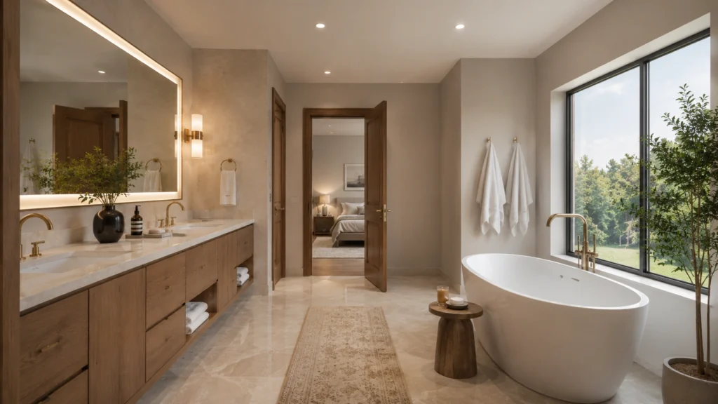 elegant texas master bathroom design