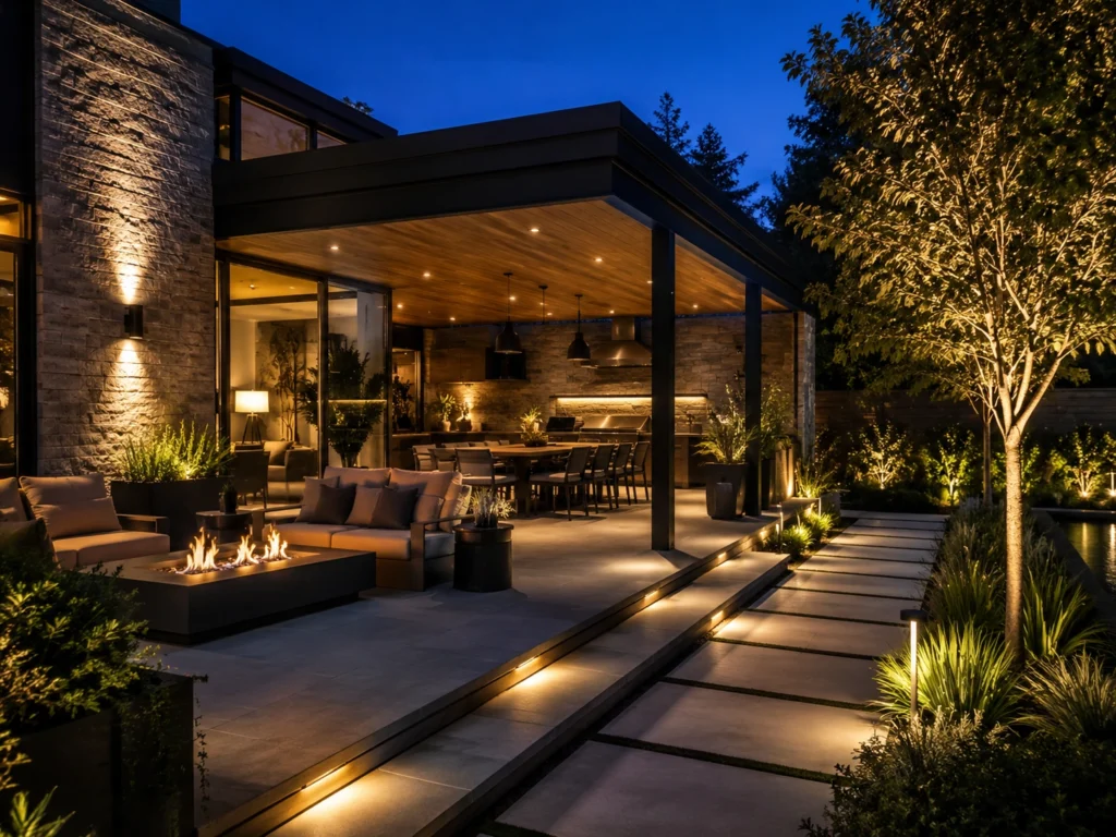 elegant texas outdoor lighting design
