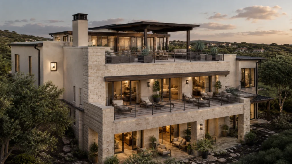 elegant texas terrace balcony design