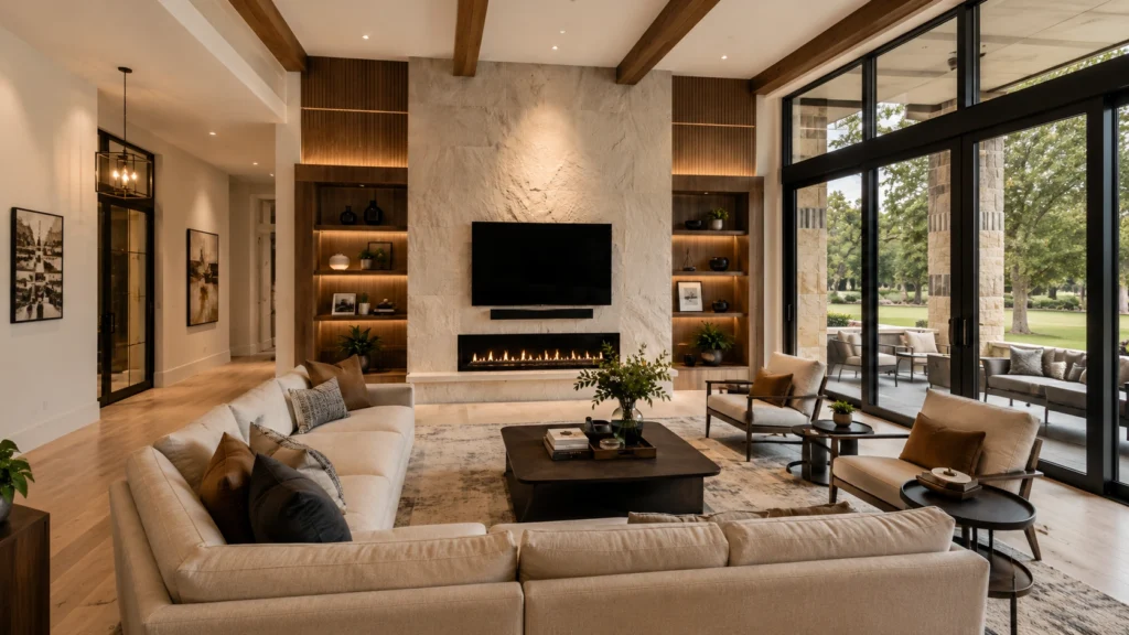 elegant textured wall interior design
