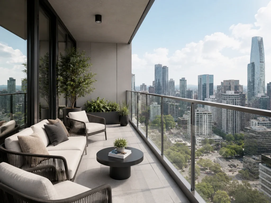 glass balcony design