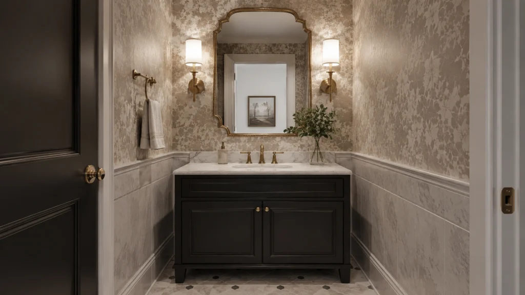luxury half bathroom design modern fixtures