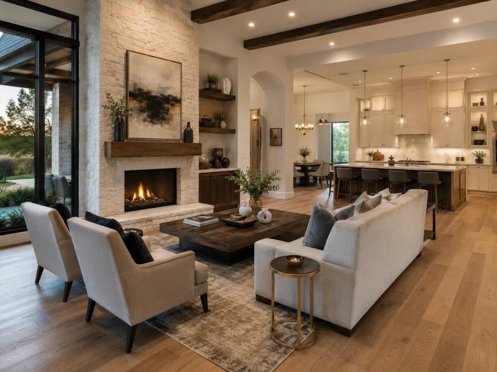 luxury living room interior comfortable chairs