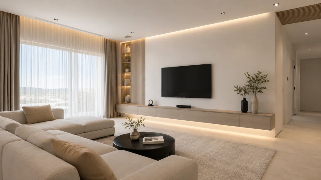 minimalist wall design clean interior style