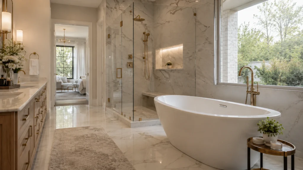 modern bathroom layout