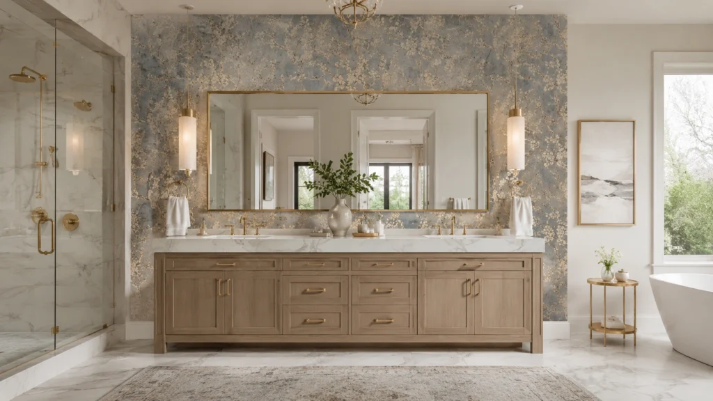 modern bathroom wallpaper design