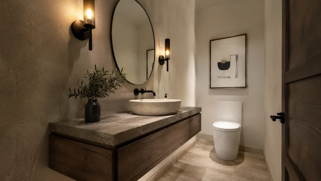modern half bathroom design