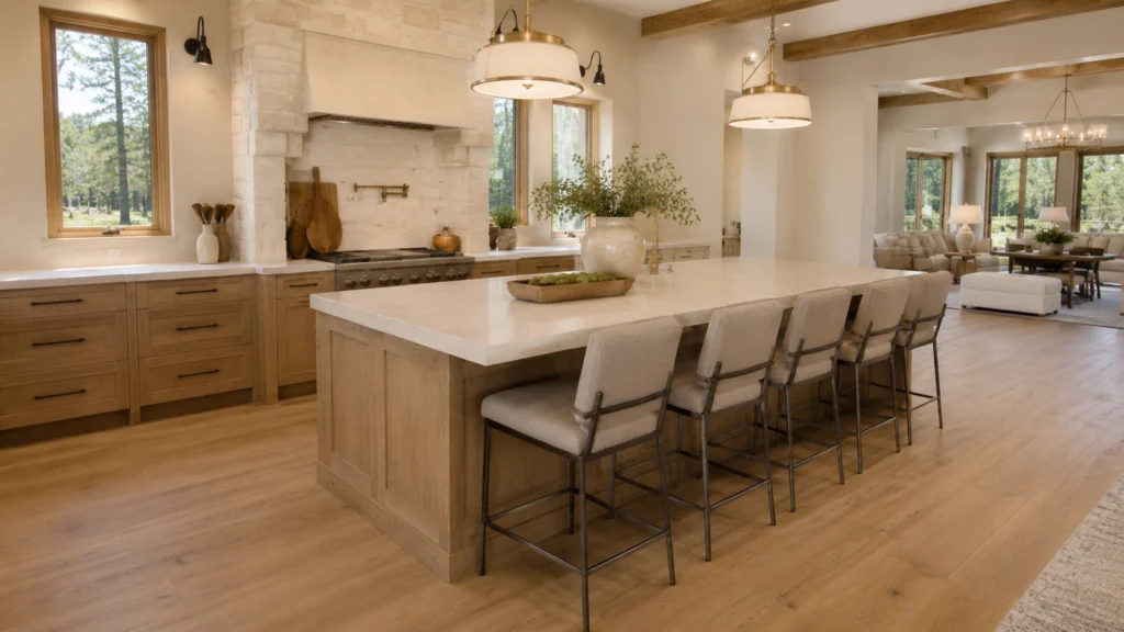modern luxury kitchen statement island