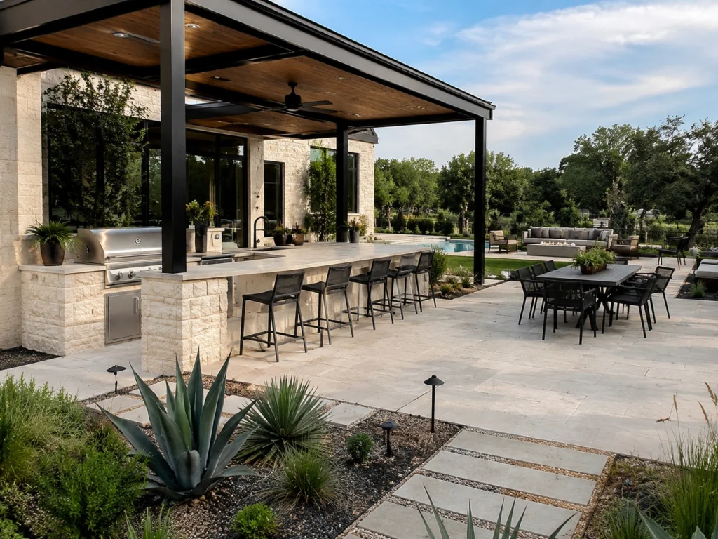 outdoor kitchen design functional open space