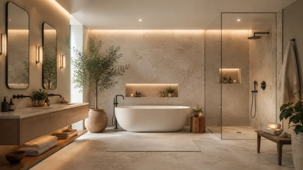 relaxing bathroom ambience