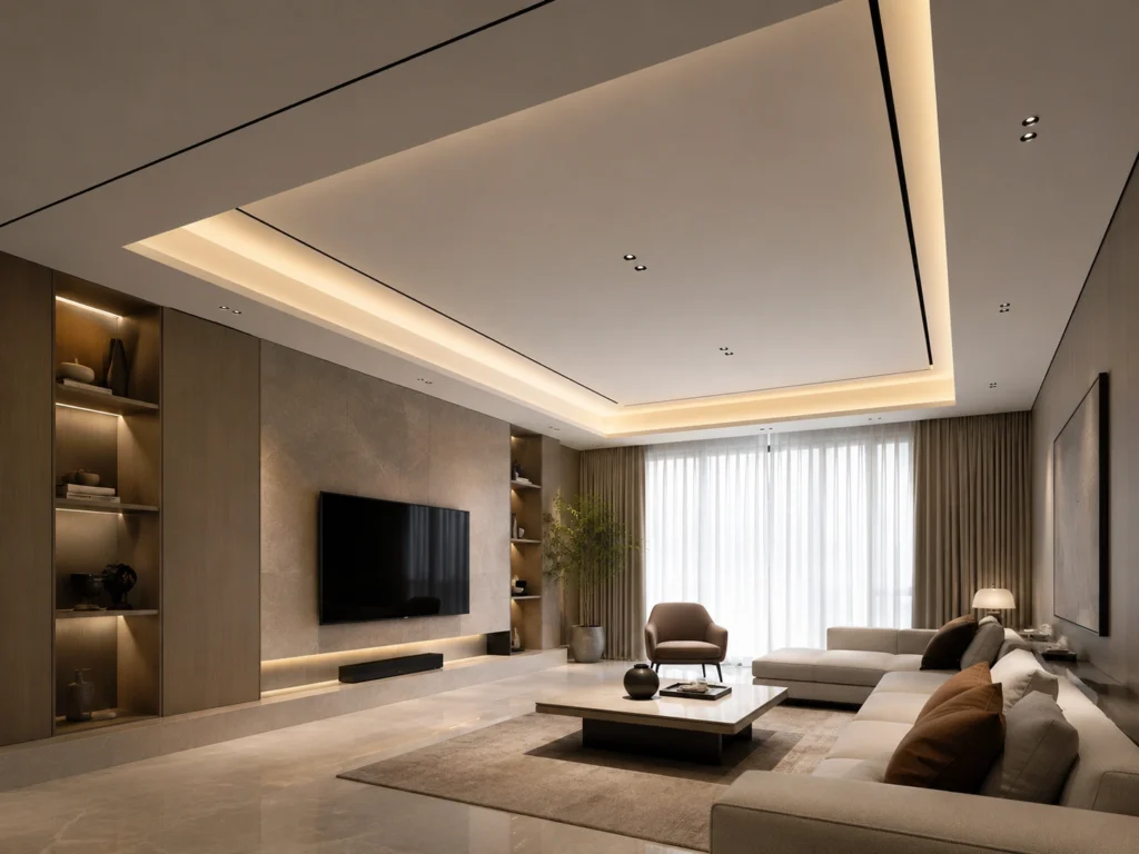 sleek interior ceiling