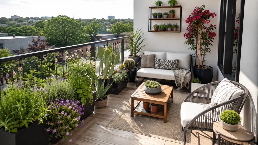 small balcony garden design plants decor