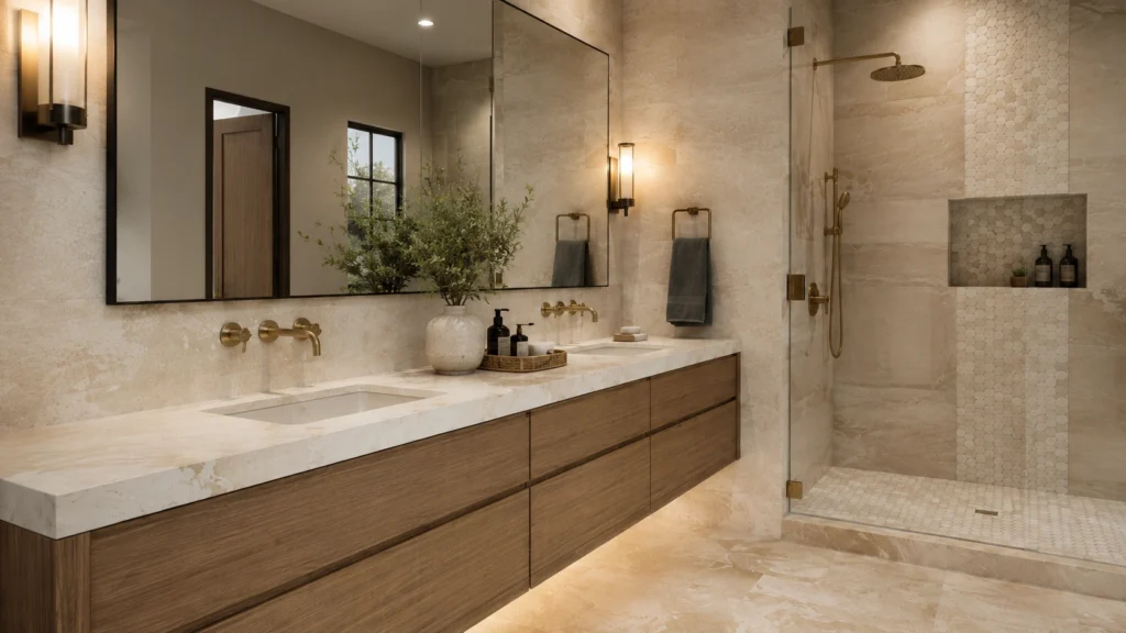 small bathroom tile design clean interior look