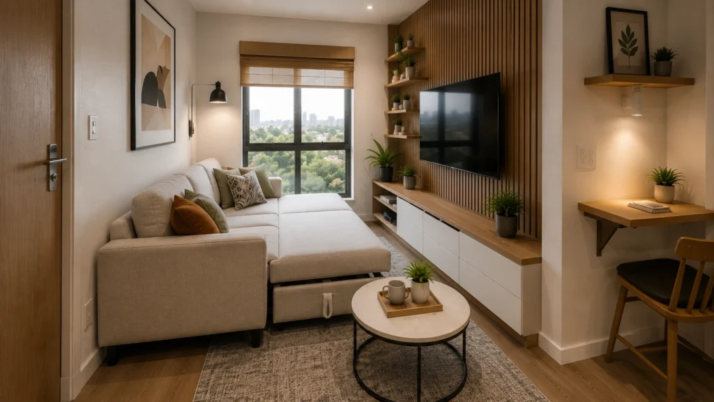 small living room design space saving seating