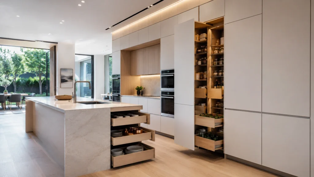 smart storage kitchen design island drawers