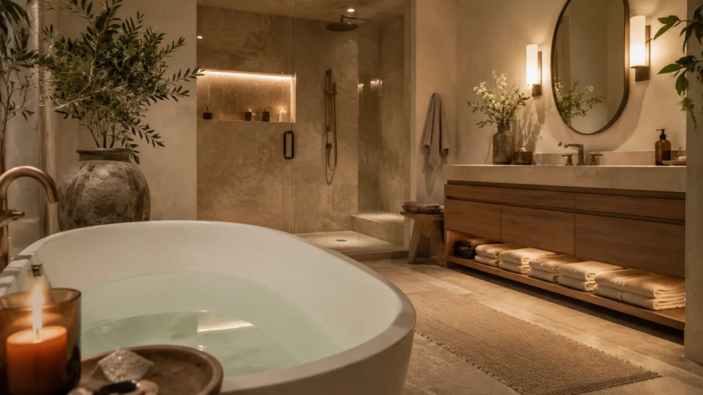 spa style bathroom