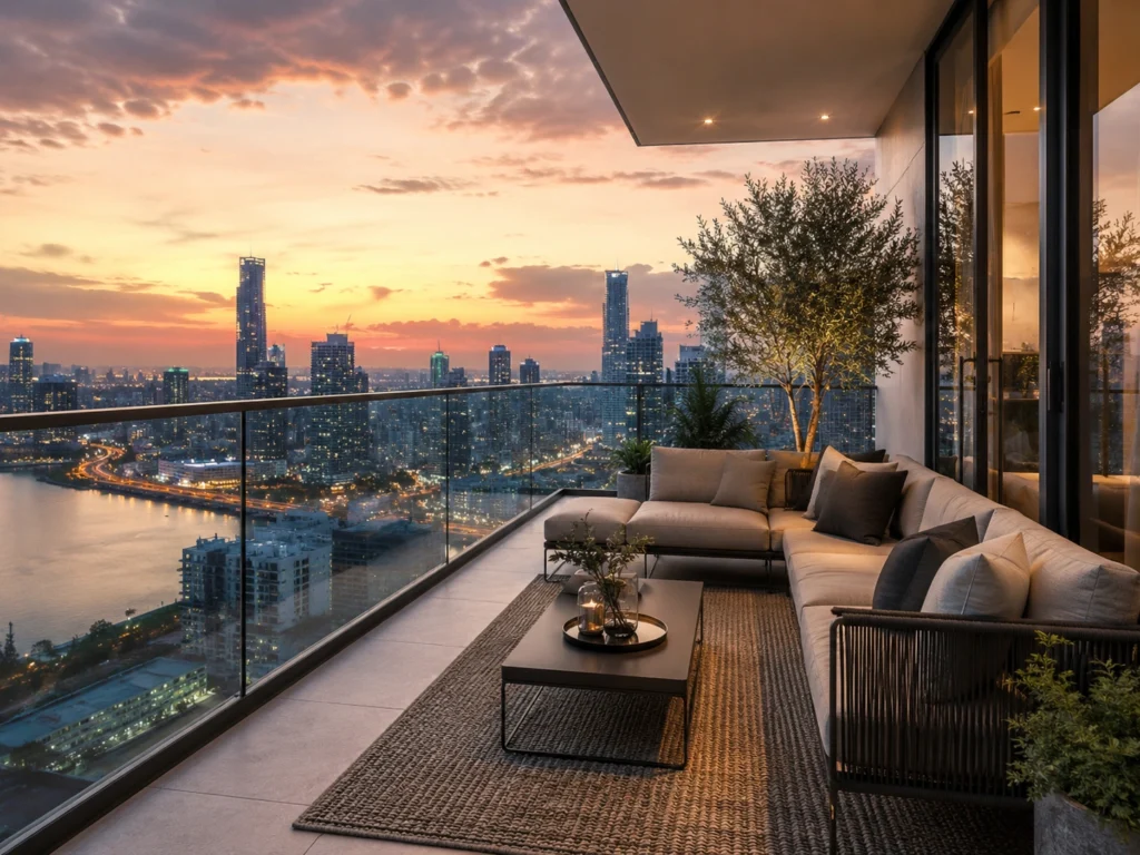 stylish glass railing