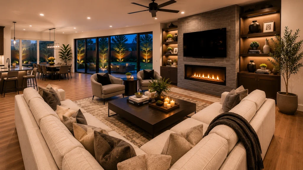 texas-contemporary living room plush sofa