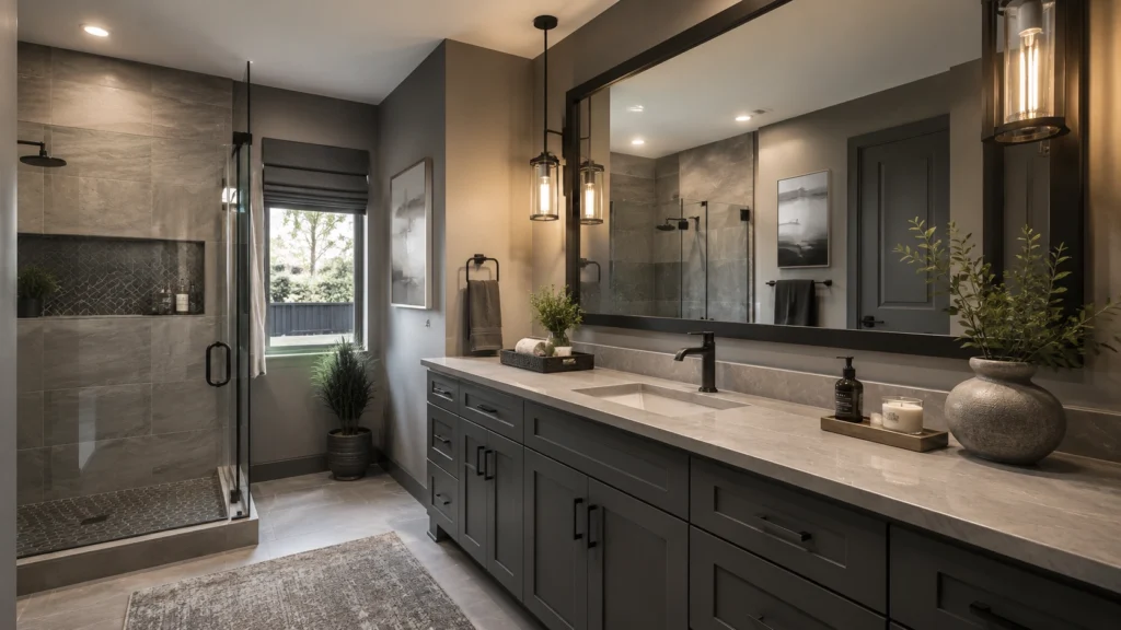 texas grey bathroom design