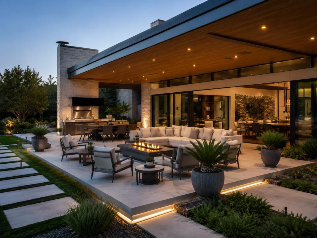texas luxury outdoor lounge open space