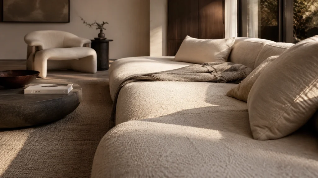 texas minimalist living room soft seating