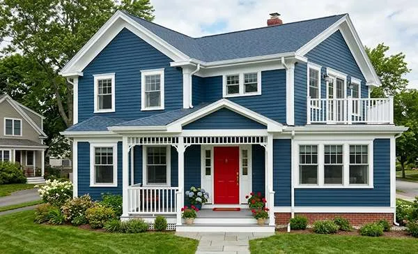 Deep sea, white & red exterior