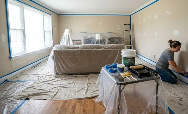 Prep of Space for Painting