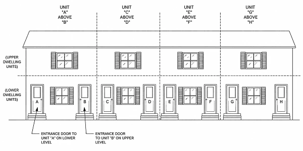 Structural Diagram of a Townhousee
