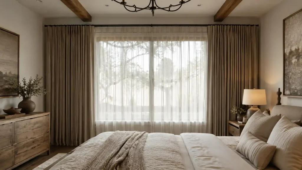 Contemporary Bedroom Curtain Design with Modern Décor