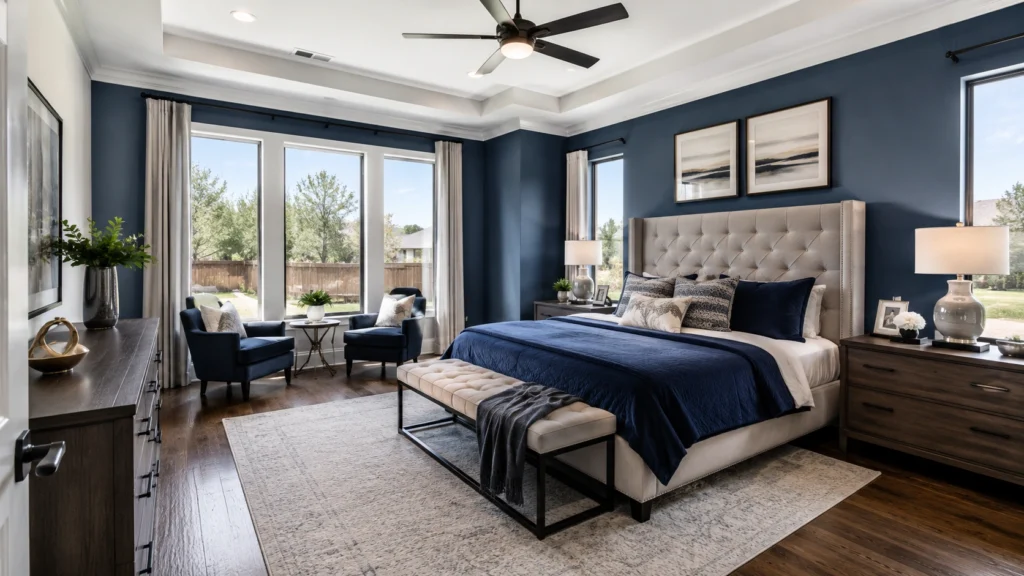 contemporary blue bedroom design modern furniture