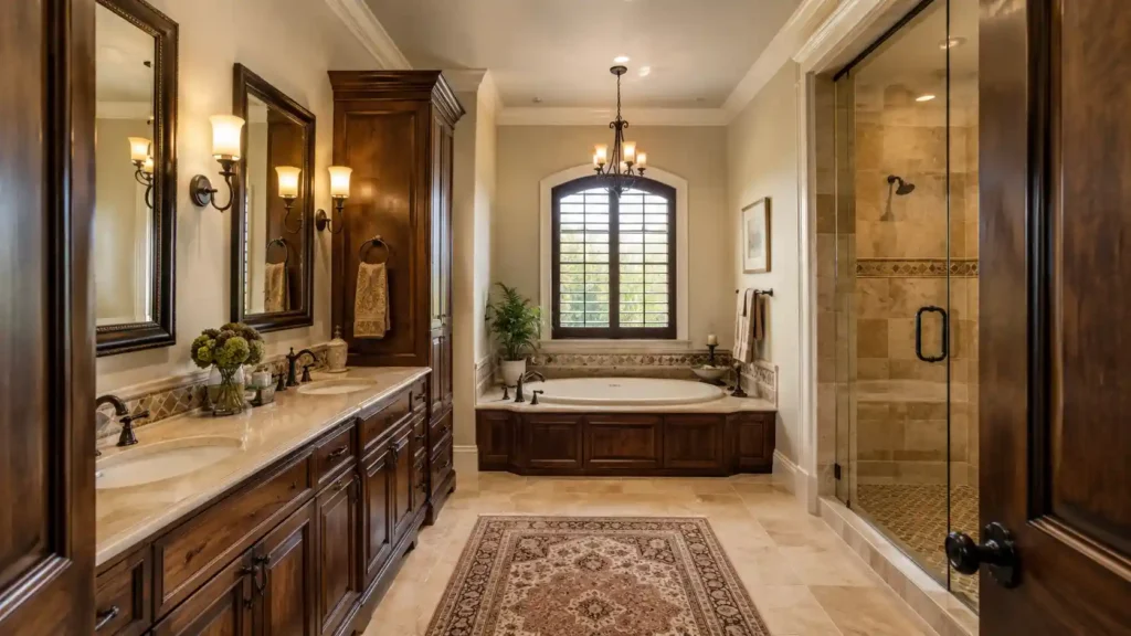 Contemporary Traditional Bathroom Design with Modern Fixtures