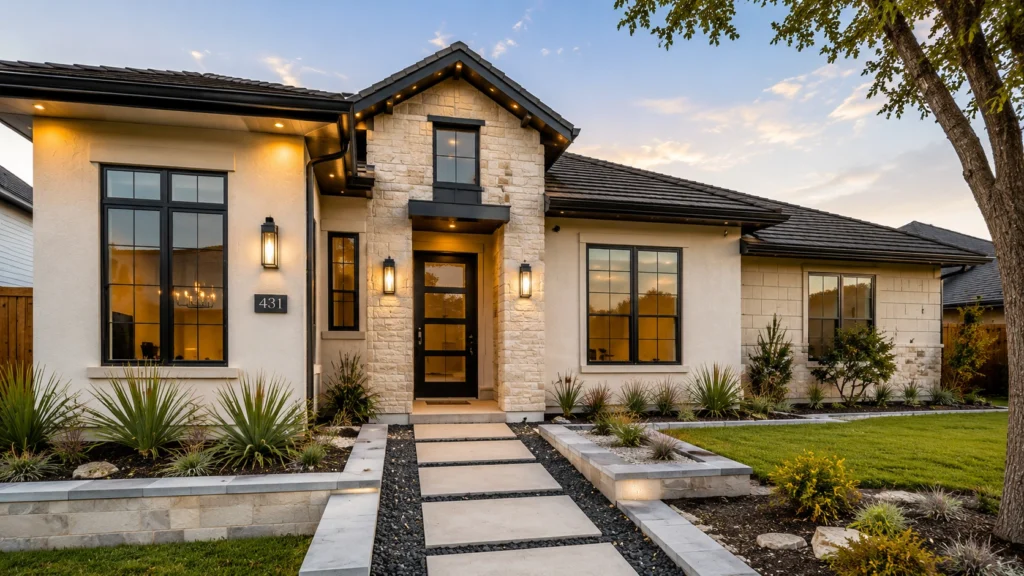 elegant exterior house wall design textured finishes