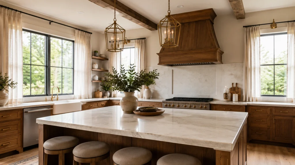 elegant kitchen curtain design layered fabrics